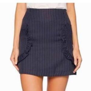 Romeo & Juliet Couture Navy Pinstripe Mini Skirt